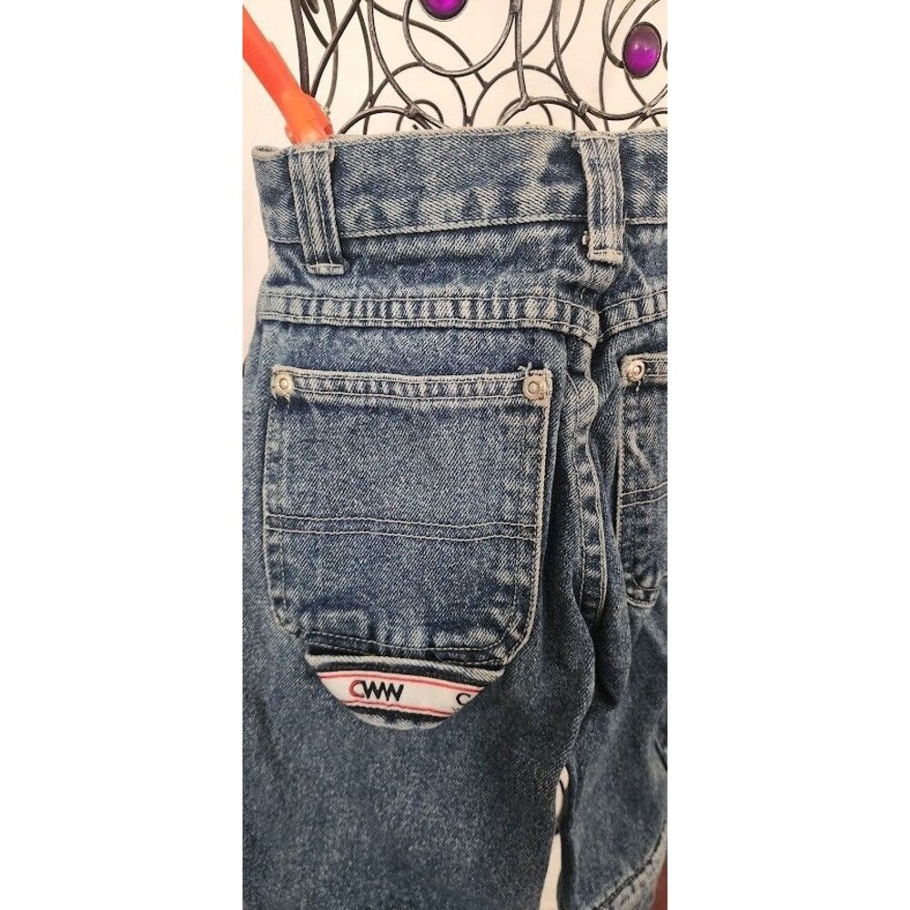 Carters Watch the Wear Carpenter Denim Jeans Pants To Shorts Boys Size 4 Vintage - Picture 7 of 12